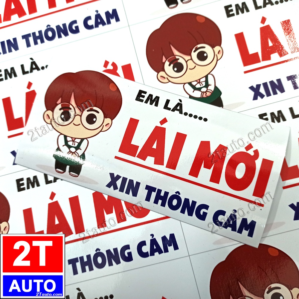 1 LOGO STICKER TEM DECAL DÁN XE LÁI MỚI XIN THÔNG CẢM MẪU NAM NỮ CUTE DỄ THƯƠNG - EM LÀ LÁI MỚI , TÙY CHỌN MẪU otofun | BigBuy360 - bigbuy360.vn