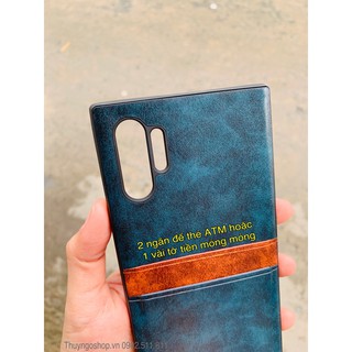 Samsung Note10 / Note10 Plus - Ốp lưng da kèm ngăn đựng thẻ ATM
