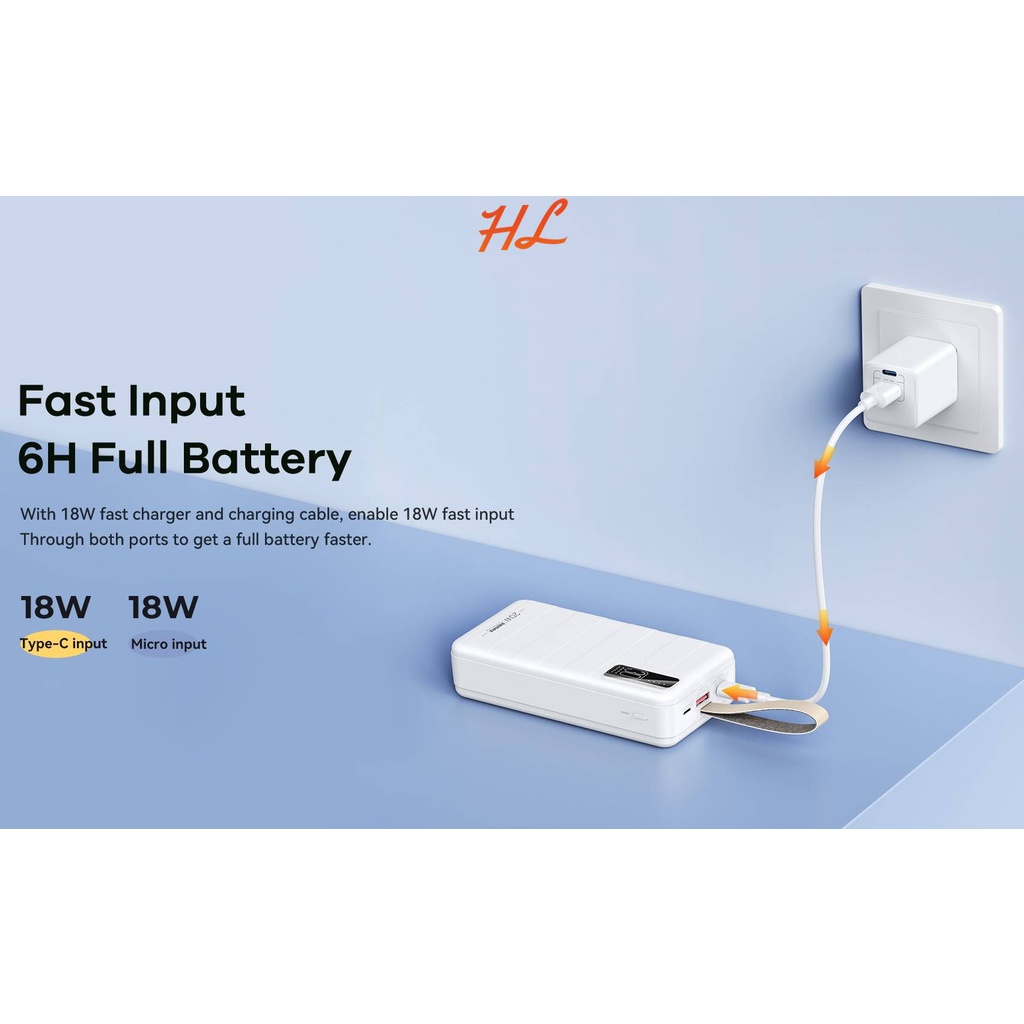 Pin Dự Phòng Remax RPP-506 30000mAh - Sạc Nhanh QC 22.5W, PD 20W, VOOC 2.0 - BH 12 Tháng - Hunglongpc