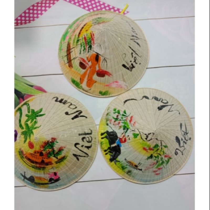 Nón Lá Vẽ Dễ Thương Cho Bé