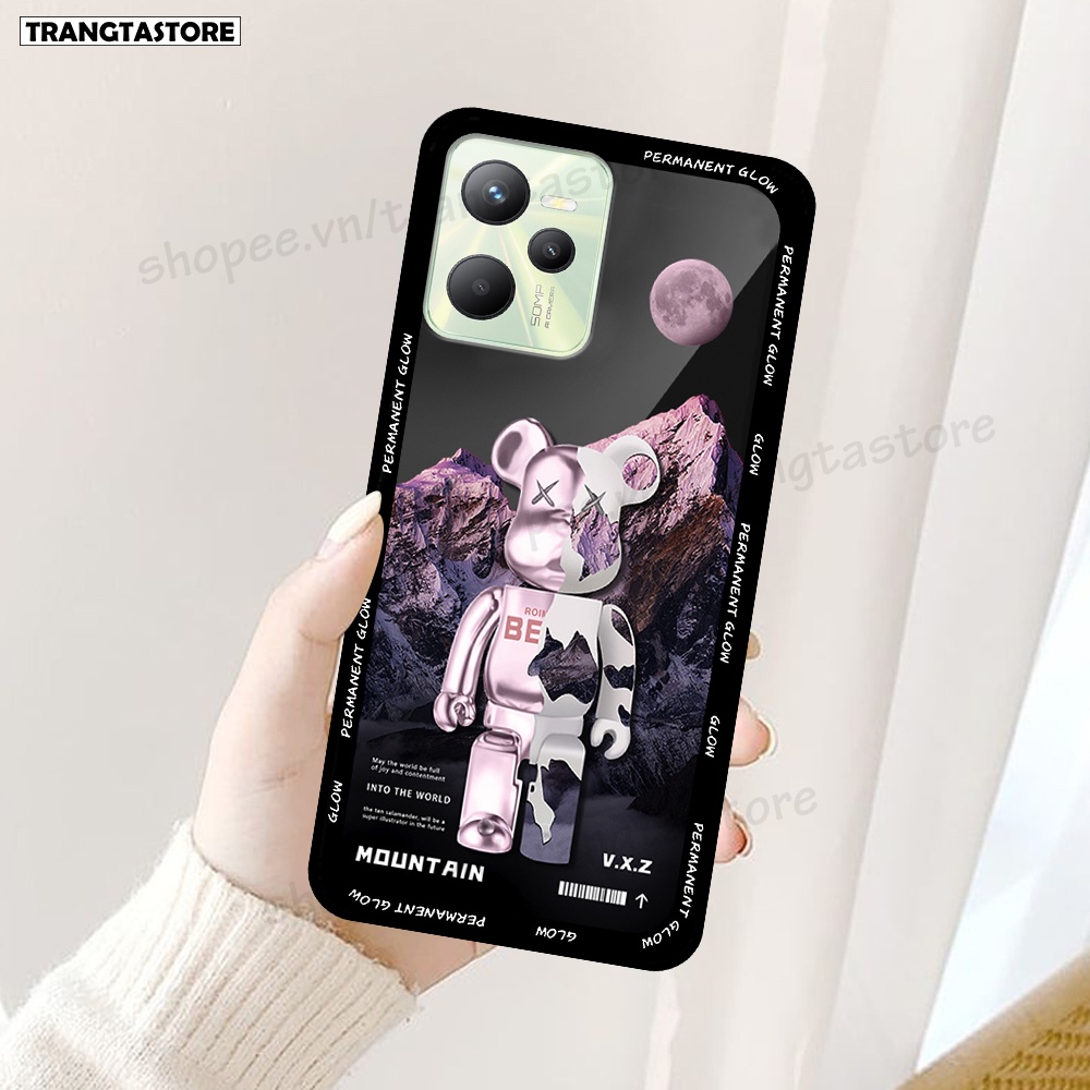 Ốp Realme C35 / Narzo 50A Prime in hình gấu Bearbrick,Mountain,xanh,đen,đỏ giá rẻ