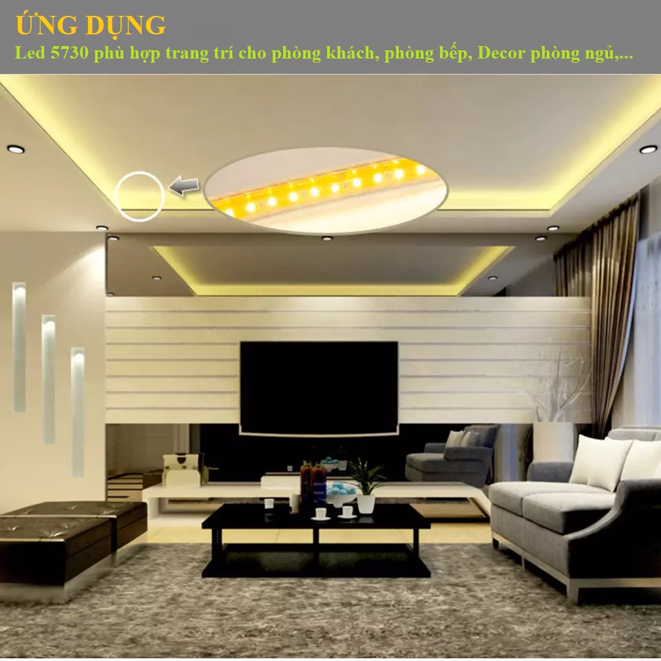 Đèn Led dây đôi 5730 siêu sáng 2 hàng