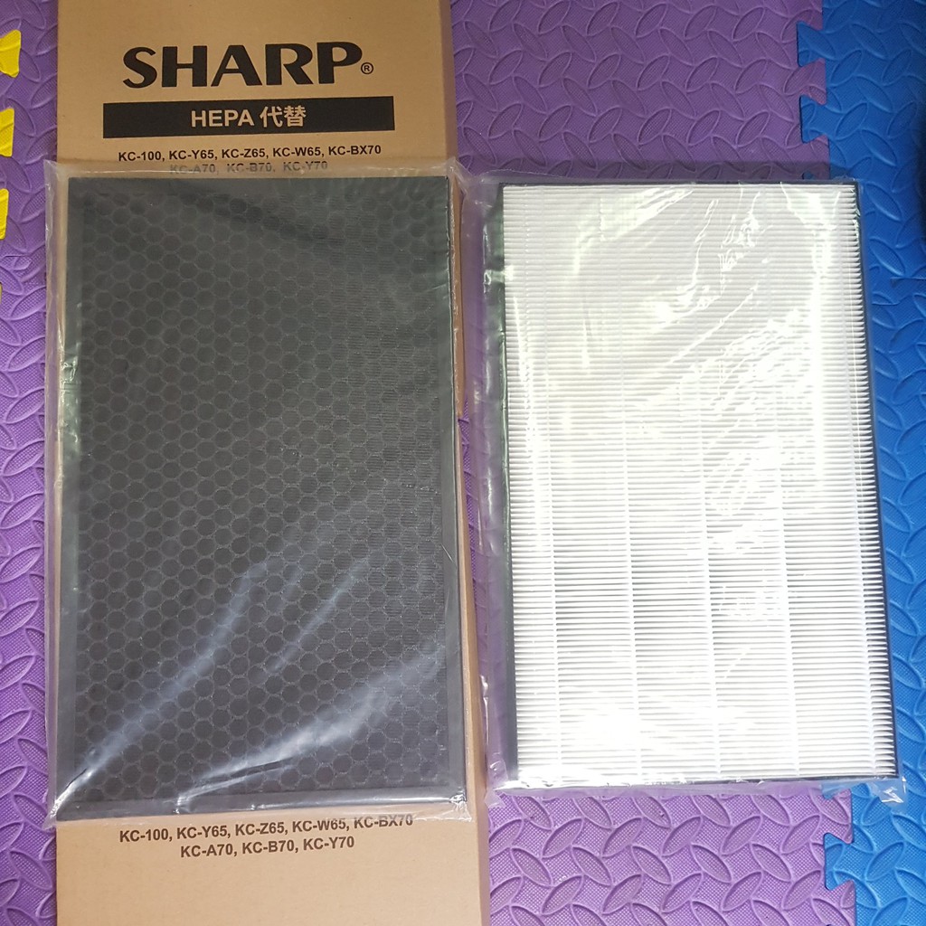 ( COMBO ) Bộ màng lọc không khí màng hepa màng than sharp A B W Y Z 65 70