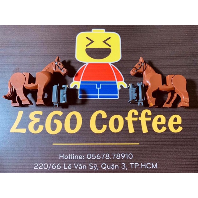 Lego chính hãng - Ngựa kèm yên xám