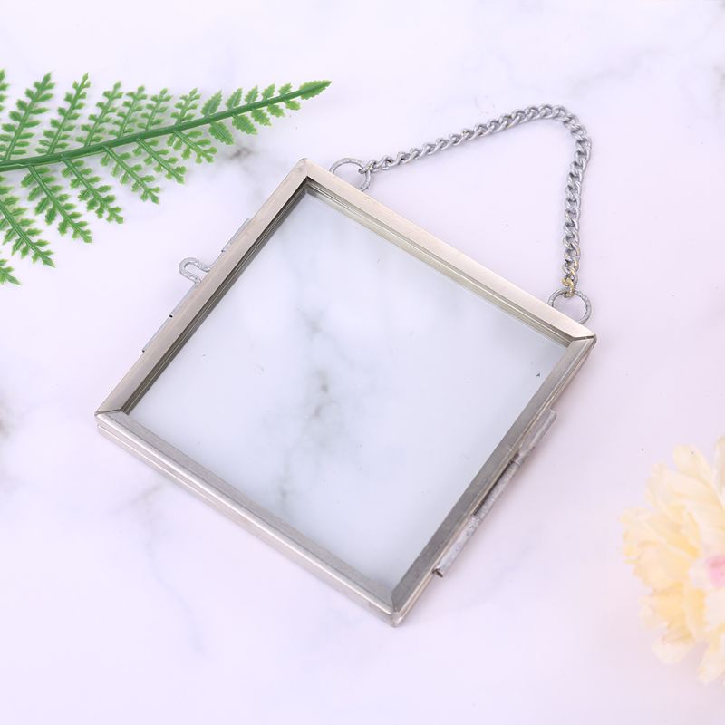 Khung Ảnh Treo Kính Bằng Kim Loại Hình Hoa Trang Trí Nhà Cửa DIY