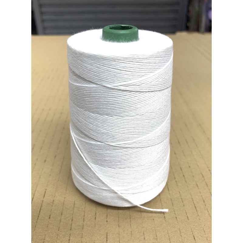 Chỉ cotton trắng bó thịt chân giò, may bao bì