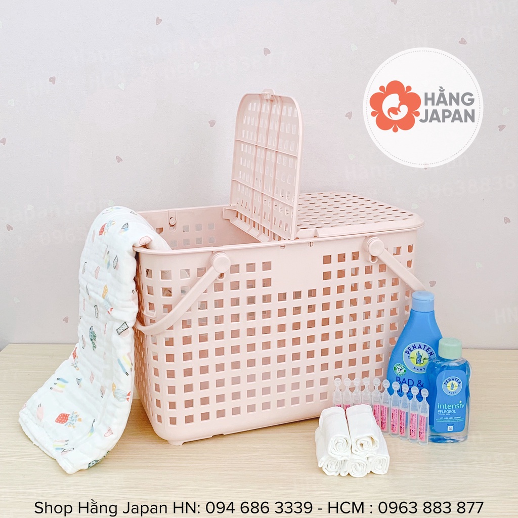 Làn nhựa INOCHI (46*31*32) siêu lớn đựng đồ đi sinh cho mẹ và bé xinh xắn