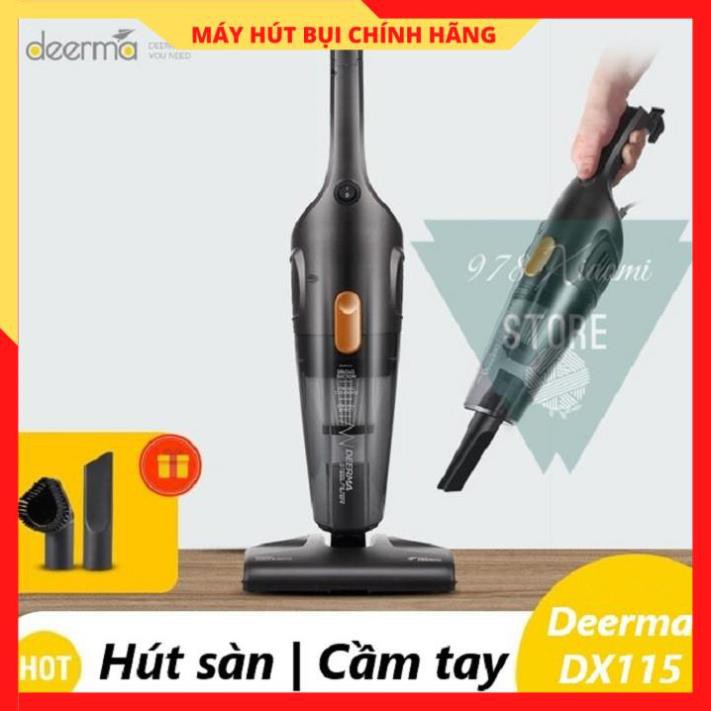 Máy hút bụi Xiaomi Deerma DX115C - Máy hút bụi cầm tay Deerma DX115 [Chính Hãng Bảo Hành 12 Tháng]