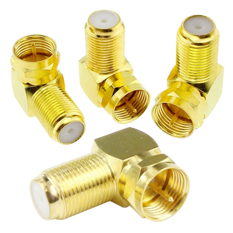 Bộ 2 Đầu Nối Dây Cáp Đồng Trục 90 Độ Tiện Dụng Chất Lượng Cao