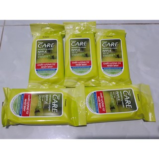 Combo 05 Gói Khăn ướt chăm sóc da - Hương táo xanh tươi trẻ Fressi Care Apple