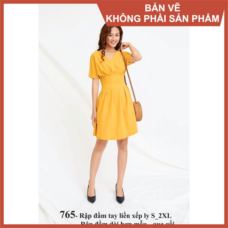 Rập đầm xếp ly eo - Rập giấy mã 765(Bản vẽ)