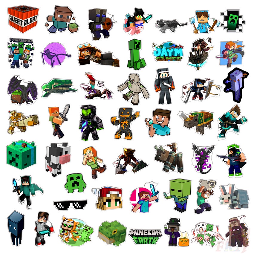 Bộ 100 Cái/Bộ ❉ Minecraft - Series C Trò Chơi Dán Game ❉ Miếng Dán Trang Trí Đa Năng DIY Thời Trang