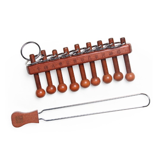 Đồ chơi trí tuệ_Thử thách trí não_The Chinese Ring (Full)-Wire Puzzle_Hack não_Rèn luyện Tư duy Logic_Giải đố_Thông minh