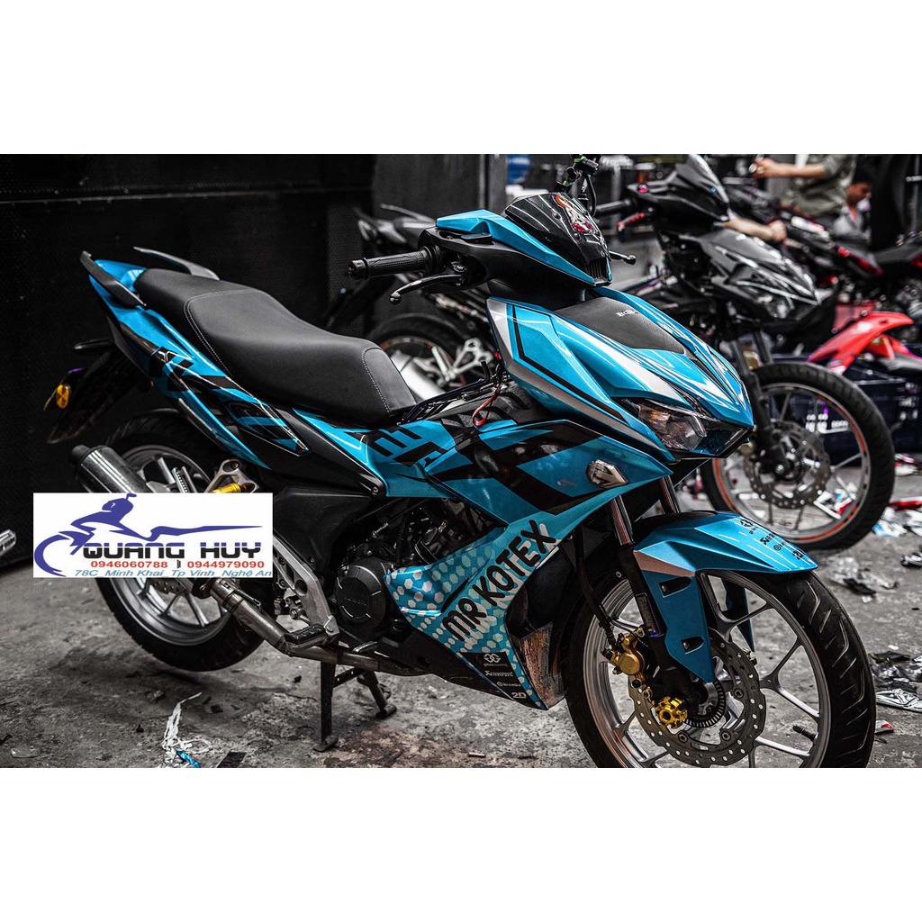Tem Trùm WInnerX Xanh Ngọc Đen,Team Decal Winner X Kotex