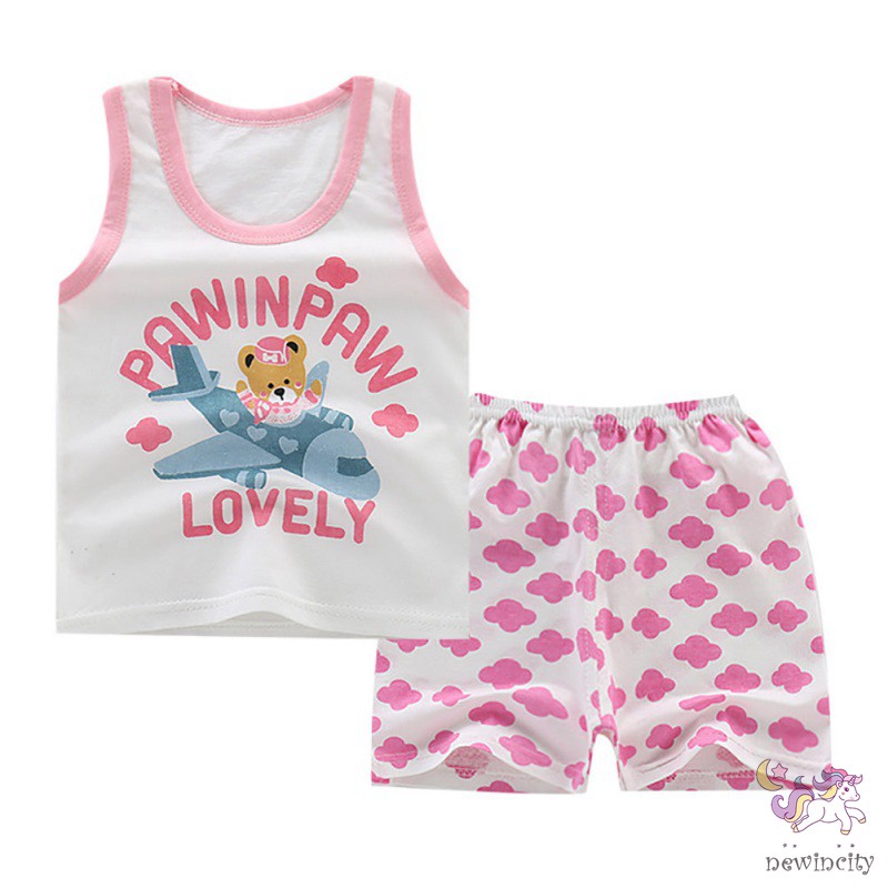 Bộ Áo Thun Ba Lỗ &amp; Quần Short Dành Cho Bé Trai