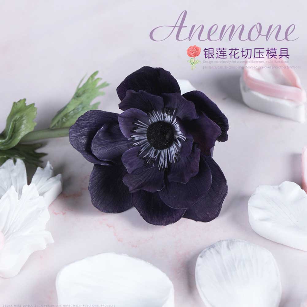 Kalaien Khuôn Silicon Làm Kẹo Đường Hình Cánh Hoa Lá