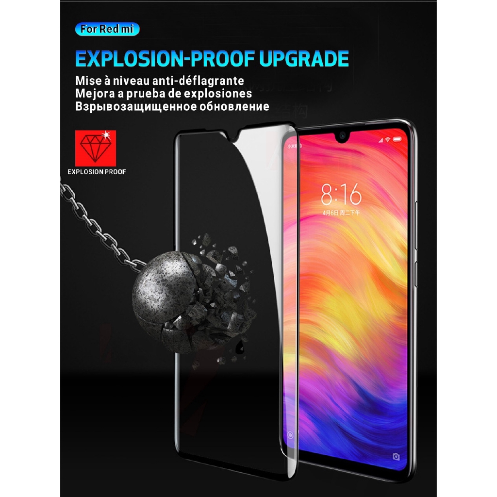 Kính cường lực 11D bảo vệ toàn diện cho Xiaomi Redmi Note 6 7 8 9 S pro cường lực