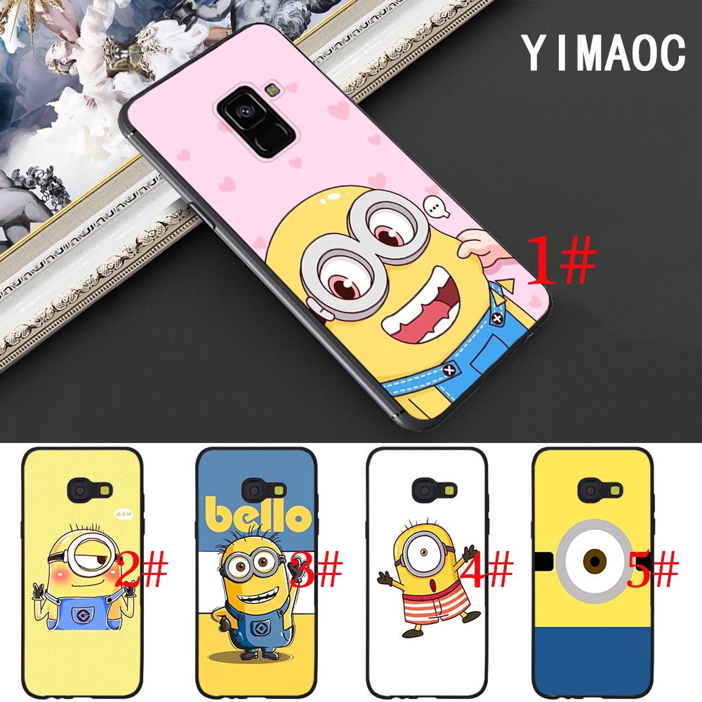 Ốp điện thoại mềm in hình minion dễ thương cho Samsung A3 A5 A6 Plus A7 A8 A9 2016 2017 2018 A20E