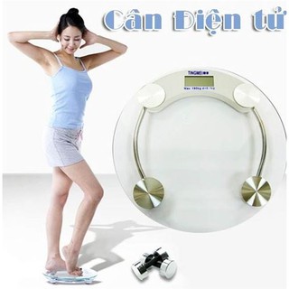 Cân sức khỏe điện tử kính cường lực tròn trong suốt - 180kg