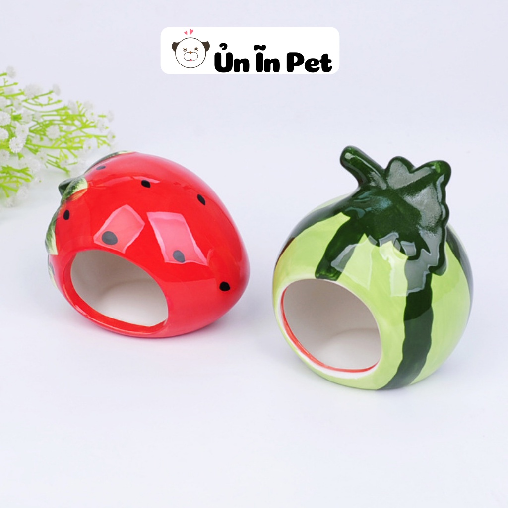 Nhà ngủ sứ hamster, DƯA HẤU siêu mát, dễ thương