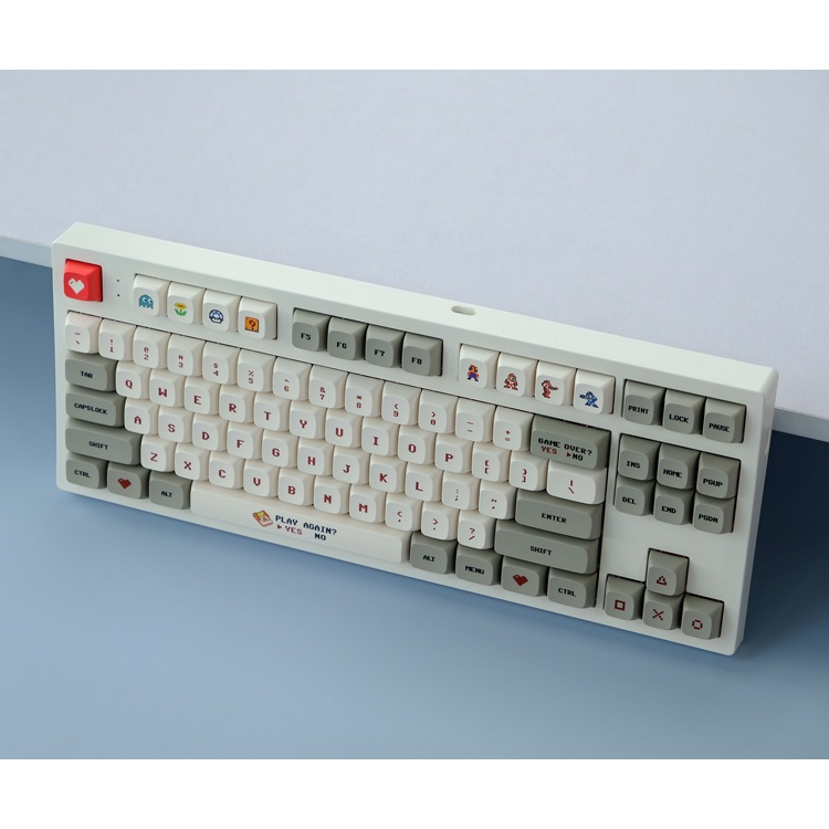Gmk Bàn Phím Máy Tính 138 Phím PBT Màu Đỏ Và Trắng Cá Nhân Hóa GMK Cho Bàn Phím Cơ