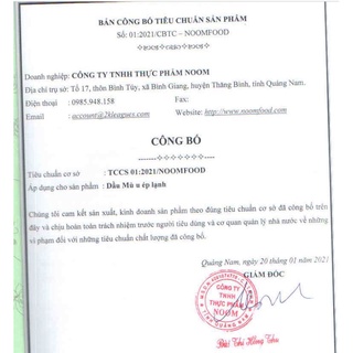 Dầu mù u ép lạnh 10ml & 30ml - Noom