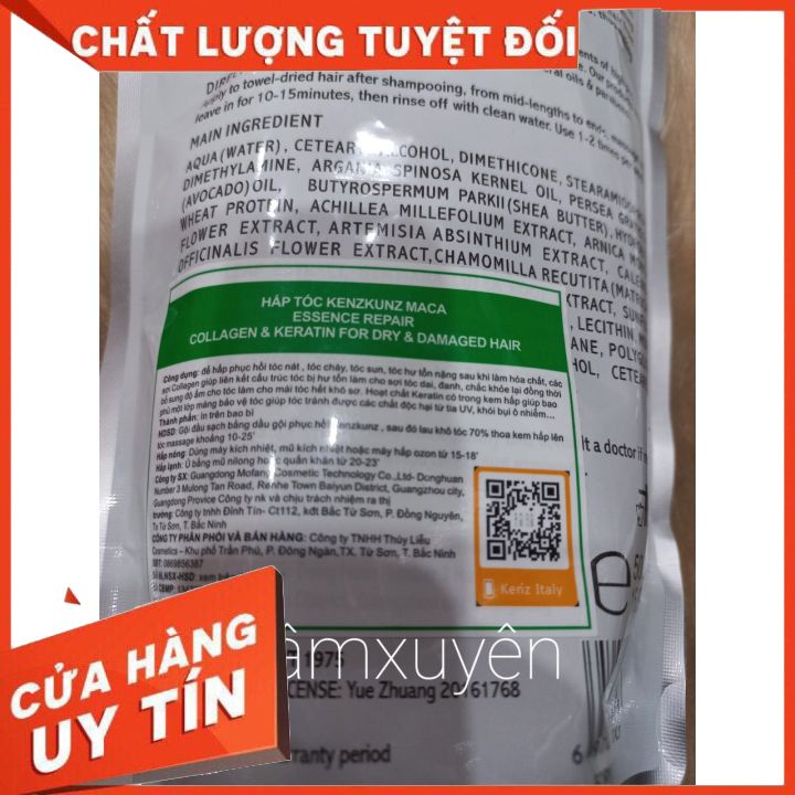 Dầu hấp cao cấp KENKUNZ collagen keratin 500ml  dưỡng chất Collagen giúp tóc chắc khỏe,suôn mượt [ tận gốc].