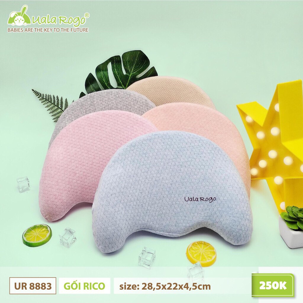 Gối Sơ Sinh UALA &amp; ROGO TOD Và RICO Cao Su Nhớ Memory Foam Việt Nam