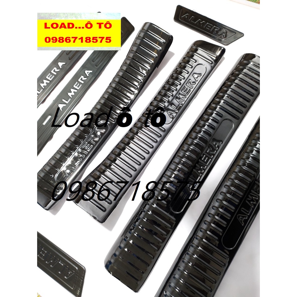 Ốp Bậc Chân, Nẹp Bước Chân Xe Nissan Almera 2023-2021 Mẫu Titan Cao Cấp