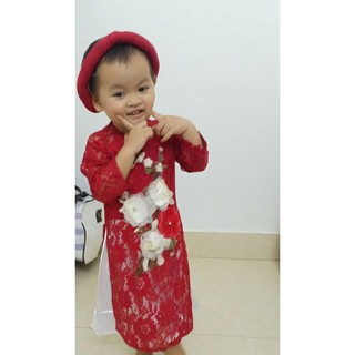 Áo dài ren cho bé