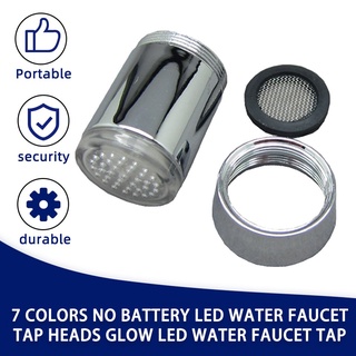 Đầu nối vòi nước có đèn led 7 màu không dùng pin