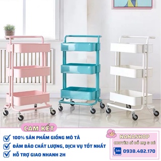 [Sỉ/Lẻ] Kệ đa năng 3 tầng có bánh xe bản nâng cấp