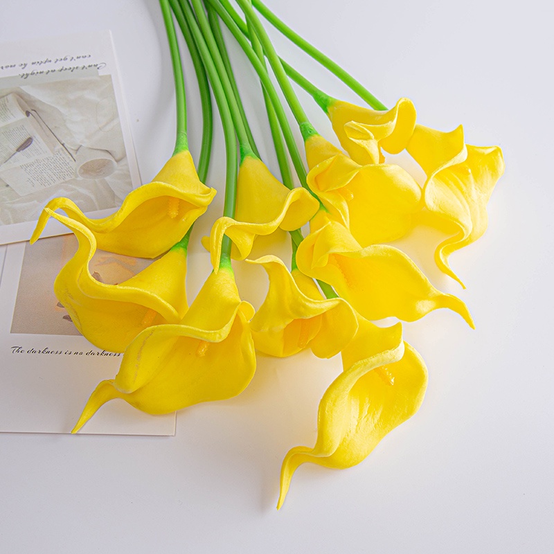 1 Bó Hoa Lily Nhân Tạo Chất Liệu PU Dùng Để Trang Trí Tiệc Cưới