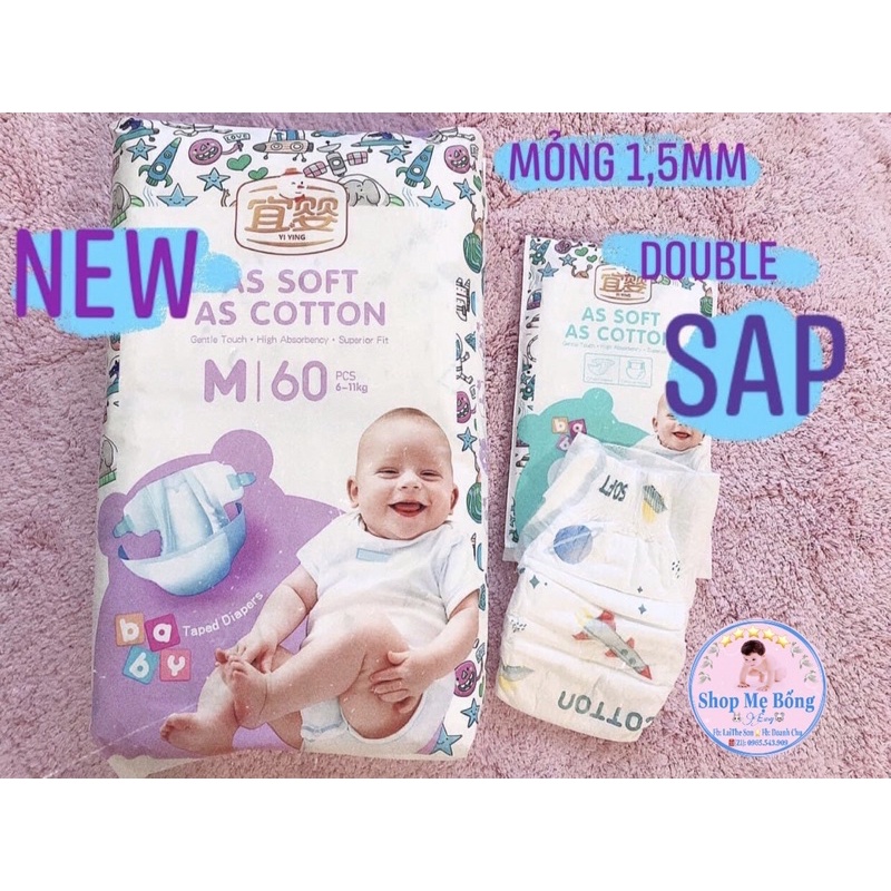 🍒Tã/Bỉm🍒 Dán/Quần YIYING BABY TÊN_LỬA CẢI TIẾN 2021- đủ Size S72-M60/M60-L52-XL44-XXL40-XXXL36