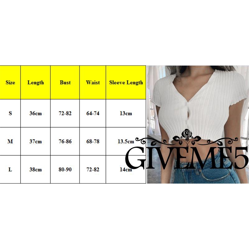 Áo Kiểu Nữ Cổ Chữ V Đính Nút Xinh Xắn