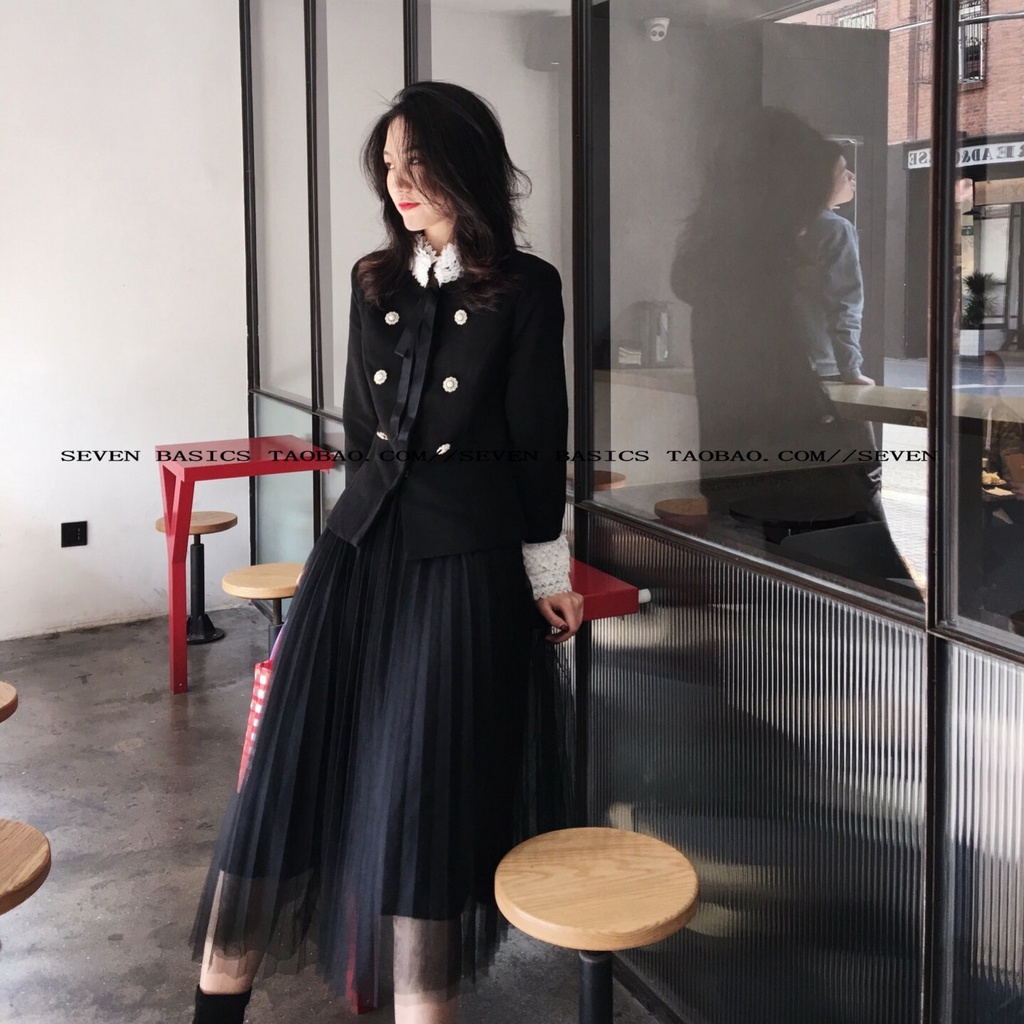 Áo Vest cổ ren nữ, may hai lớp chắc chắn ,dày dặn kiểu dáng trẻ trung sang chảnh, Size S,M,L