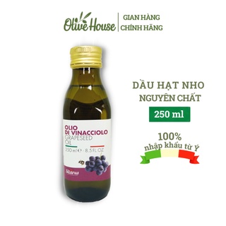 Dầu Hạt nho nguyên chất 250ML cho bé ăn dặm, tẩy trang cho da nhạy cảm - hiệu Silarus nhập khẩu 100% từ Ý