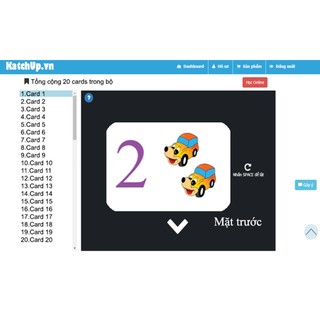 Flashcard tiếng Anh cho bé KatchUp - Số