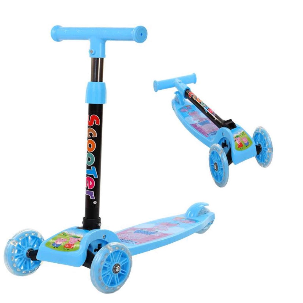 Xe đẩy scooter cho trẻ em , xe 3 bánh có đèn flash khả năng thăng bằng tốt và an toàn trẻ nhỏ