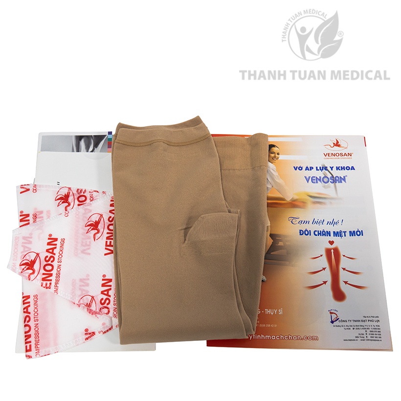 VỚ GỐI Trị Suy Giãn Tĩnh Mạch (Tất Y Khoa) Venosan 6000 (Made in Thụy Sĩ) size S, M, L