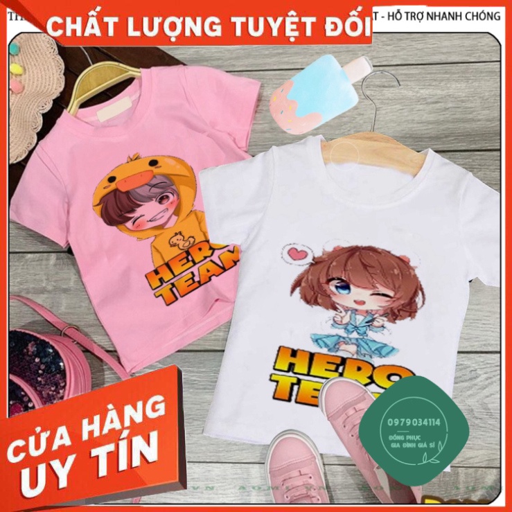 Áo thun giá sỉ ÁO THUN UNISEX 7 đội viên heroteam simmy sammy kamui PHÔNG NAM NỮ GIA ĐÌNH CẶP ĐÔI CÓ SIZE TRẺ EM CHO BÉ