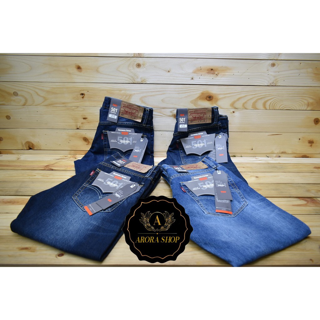 Quần Jeans Nam Dài Màu Xanh Đậm Levis 501 28