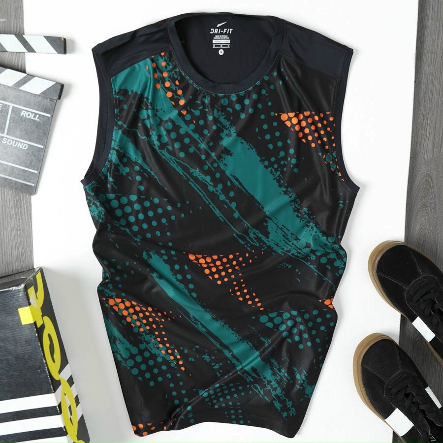 Áo ba lỗ nam họa tiết woat loang Áo thun nam 3 lỗ Tanktop sát nách thể thao chất vải thun lạnh mềm mịn tập gym cao cấp