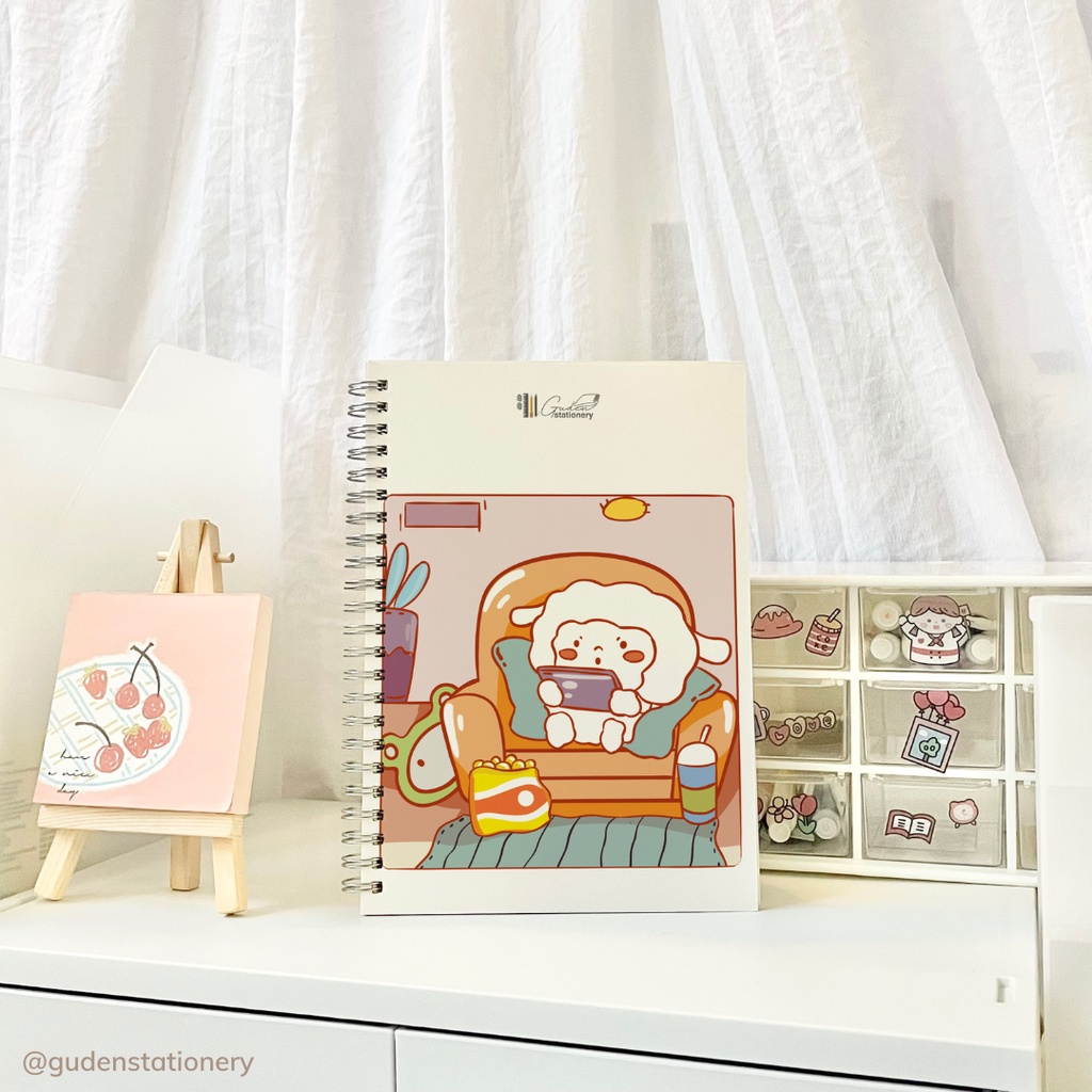 Sổ tay cỡ A5 chú cừu dễ thương 120 trang_Guden Stationery