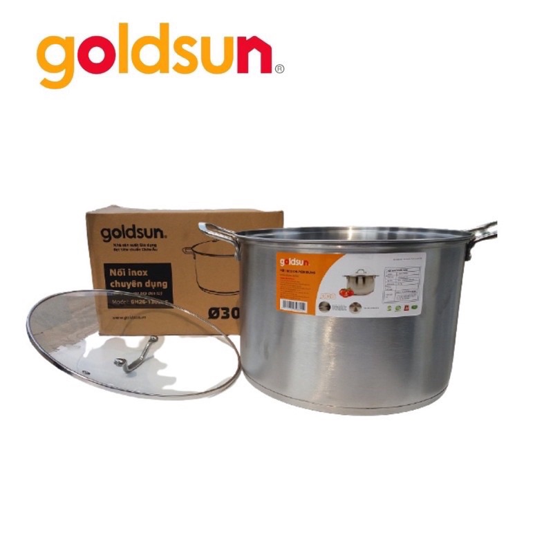 NỒI LUỘC GÀ GOLDSUN SIZE 30cm INOX CAO CẤP 3 ĐÁY