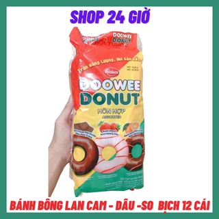 Bánh Bông Lan DONUT Vị Tổng Hợp ( Cam - Dâu - Socola)