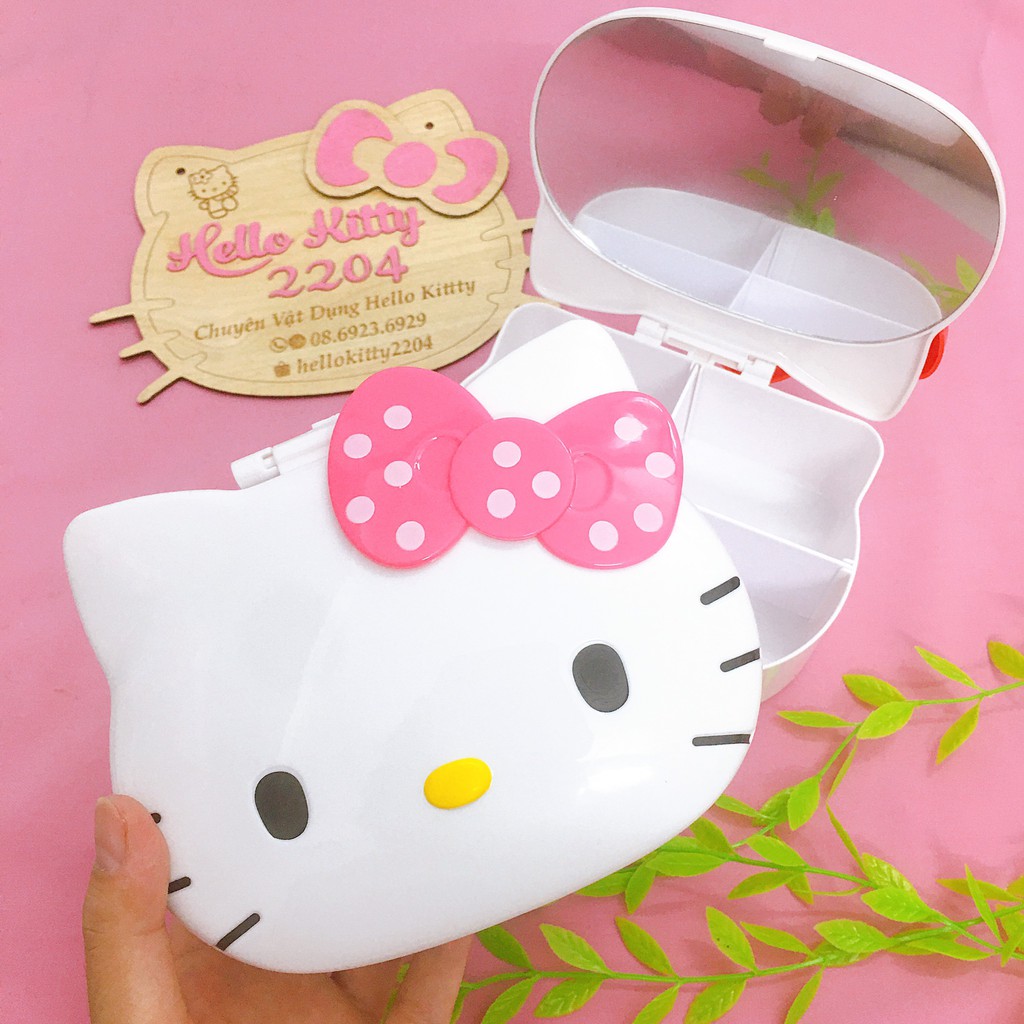 Hộp đựng đồ trang sức kèm gương Hello Kitty