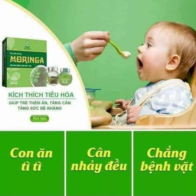 Cốm Dinh Dưỡng Chùm Ngây Moringa loại 20gr 100% thiên nhiên từ cây chùm ngây