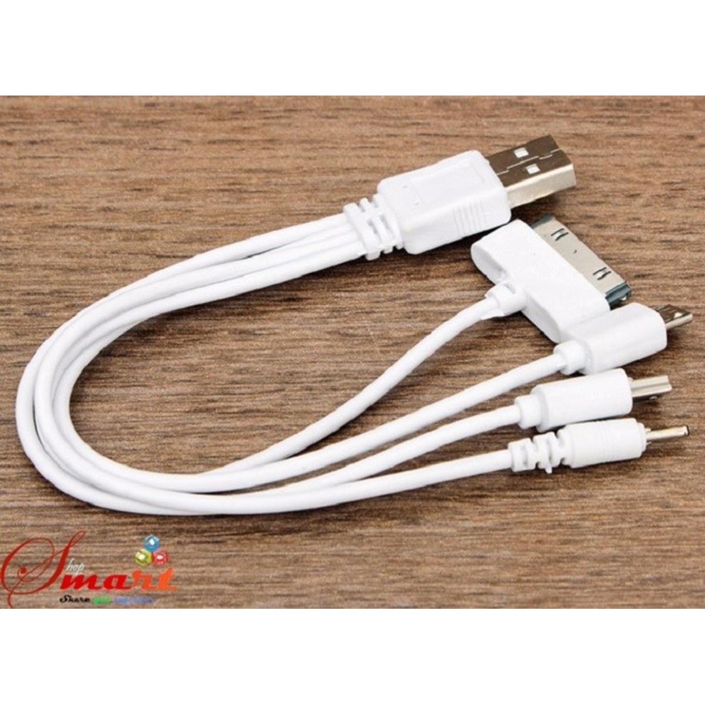 CÁP SẠC ĐA NĂNG 4 ĐẦU IP4, MICRO USB, V3, 2.5 - MRPHUKIEN