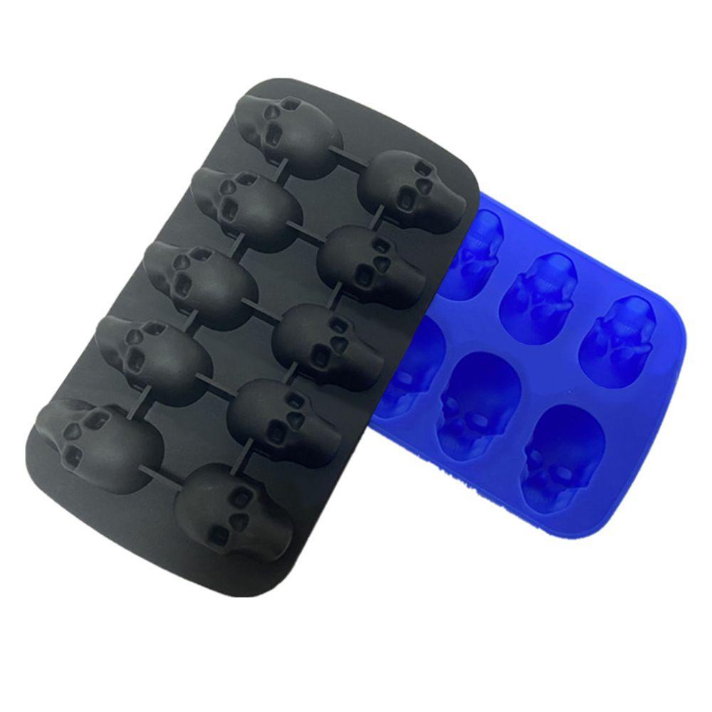 YNATURAL Khuôn Làm Sô Cô La / Cocktail Hình Đầu Lâu 3D10 Ô